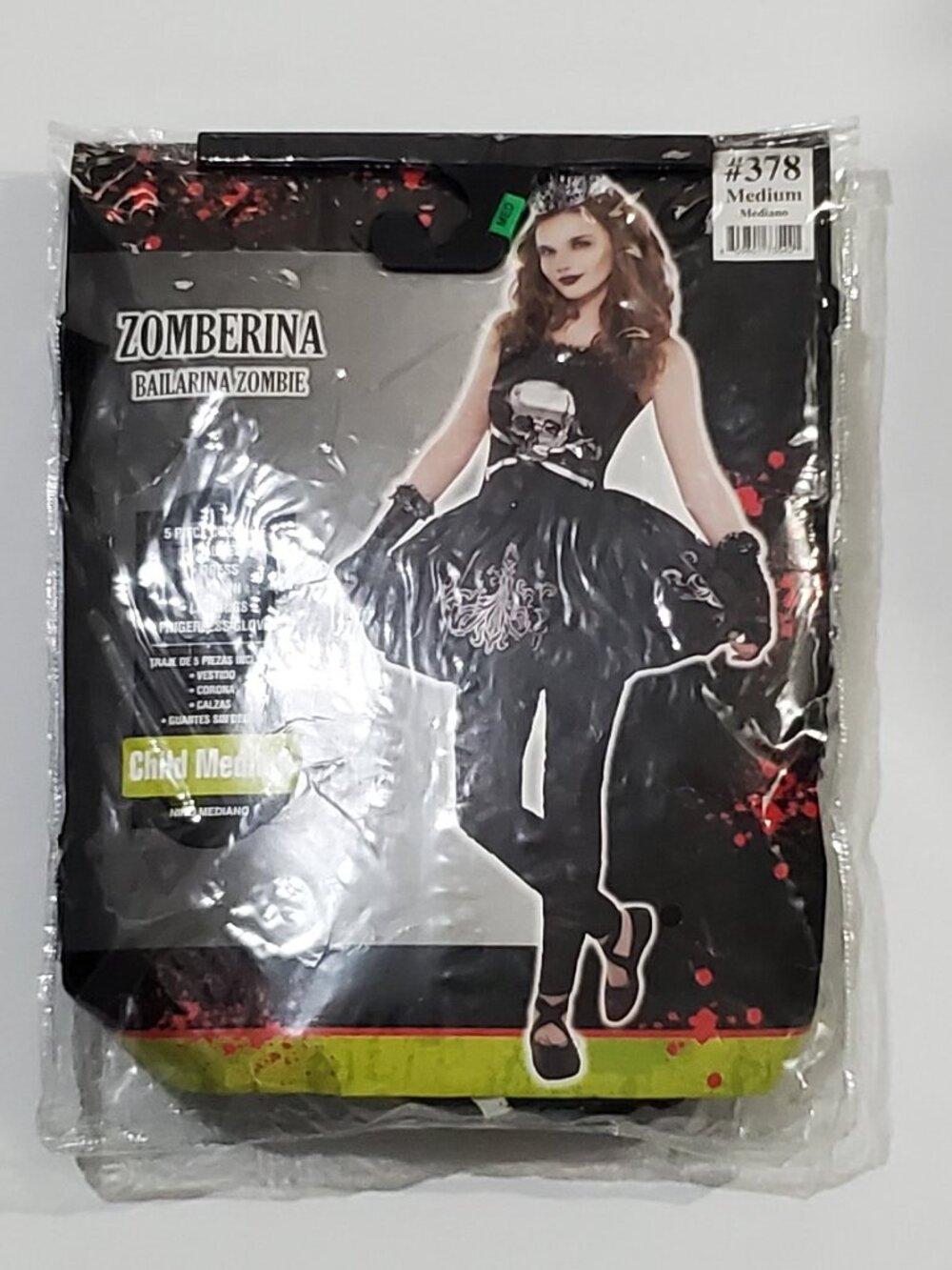 Zombie Ballerina Costume Girls Large(12-14) Zomberina Dress Halloween